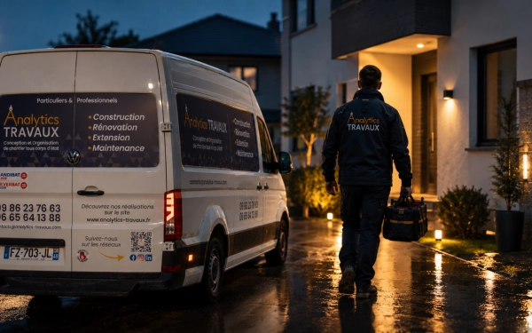 Dépannage multiservices en continu, affiché sur magnet collé sur frigo