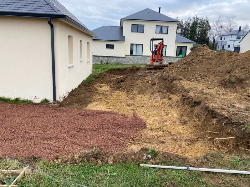 Création d’une terrasse béton 80m2