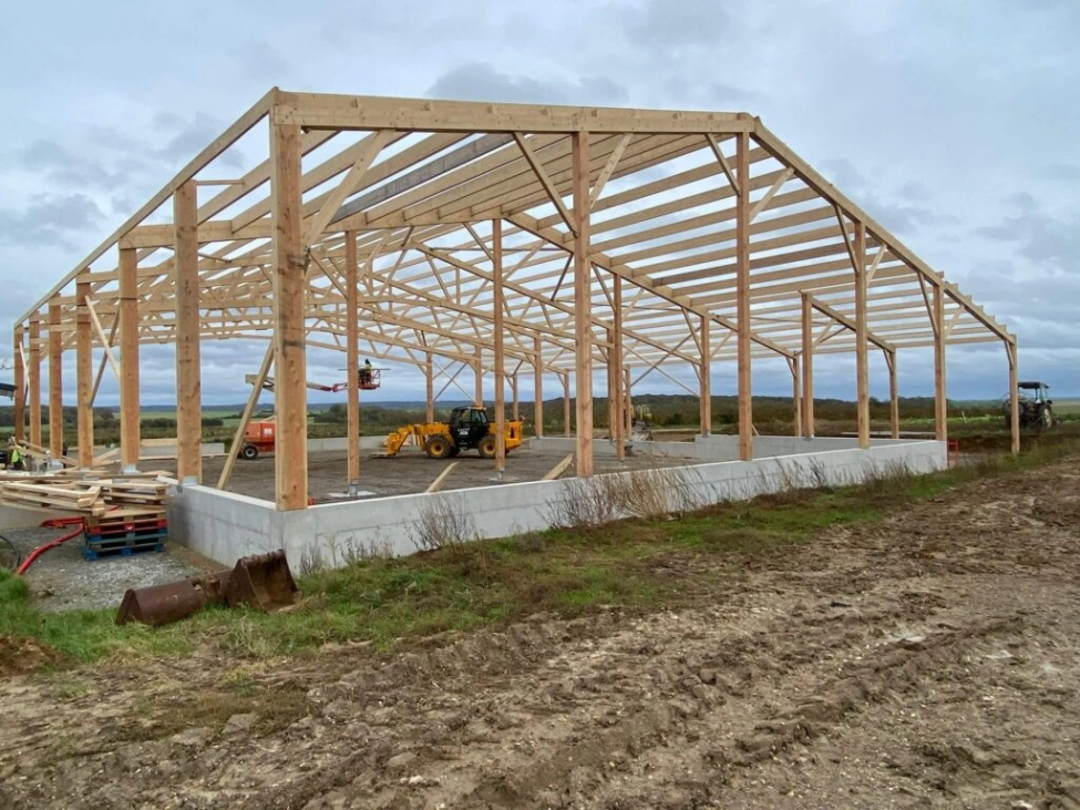 Construction de bâtiment industriel ossature bois